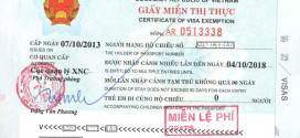 Giấy miễn thị thực 5 năm